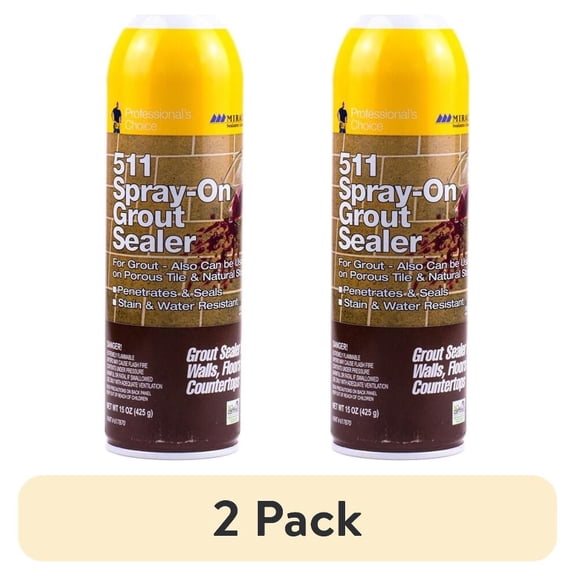 (2 pack) Miracle Sealants 511 Spray-On Grout Sealer, 15oz, Aerosol