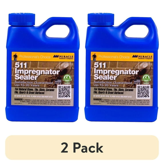 (2 pack) Miracle Sealants 511PT6 511 Impregnator Sealer, Pint, Clear