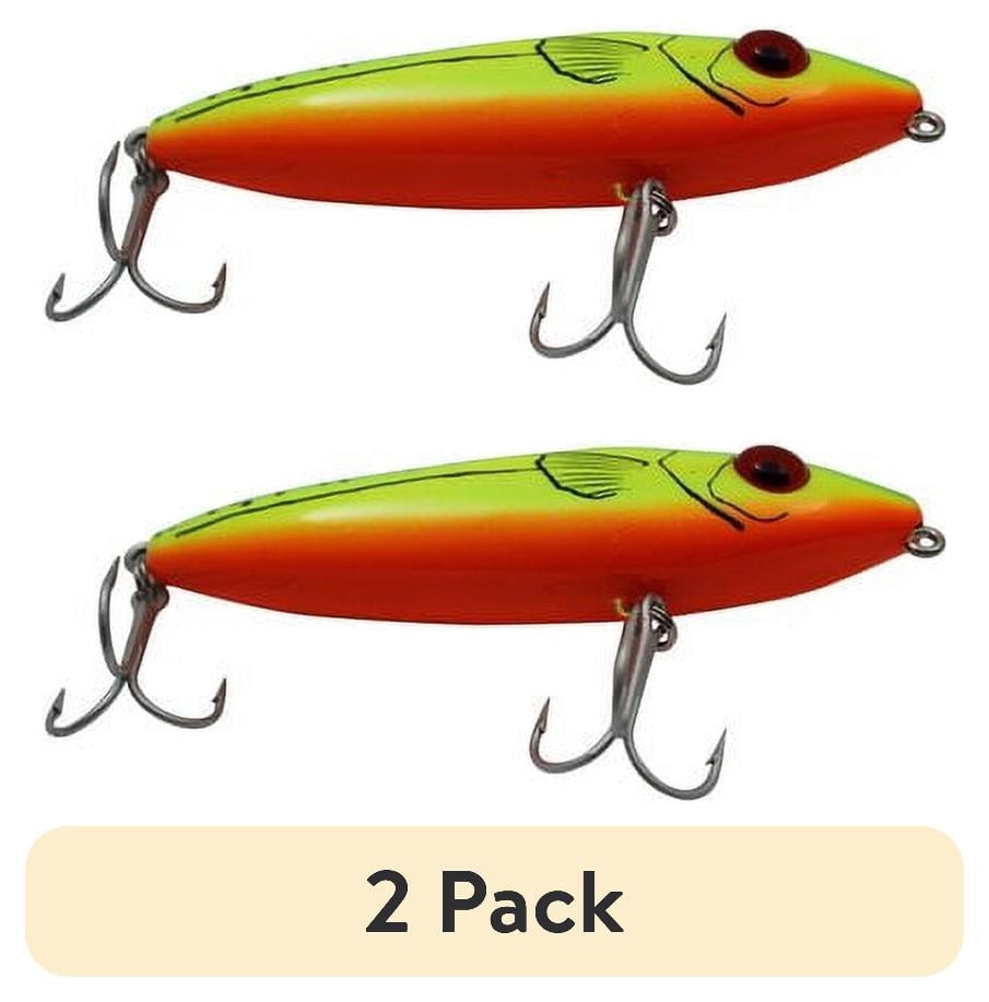 (2 pack) MirrOlure She Dog Fishing Lure, Blue, Orange, & Chartreuse, 1/2 oz