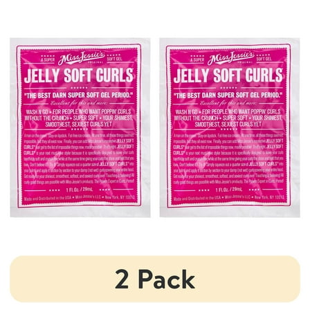 (2 pack) Miss Jessie's Jelly Soft Curls Hair Gel Packette, 1oz
