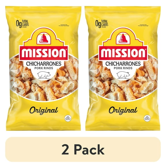 (2 pack) Mission Chicharrones Orginal, 4 Ounce Bag