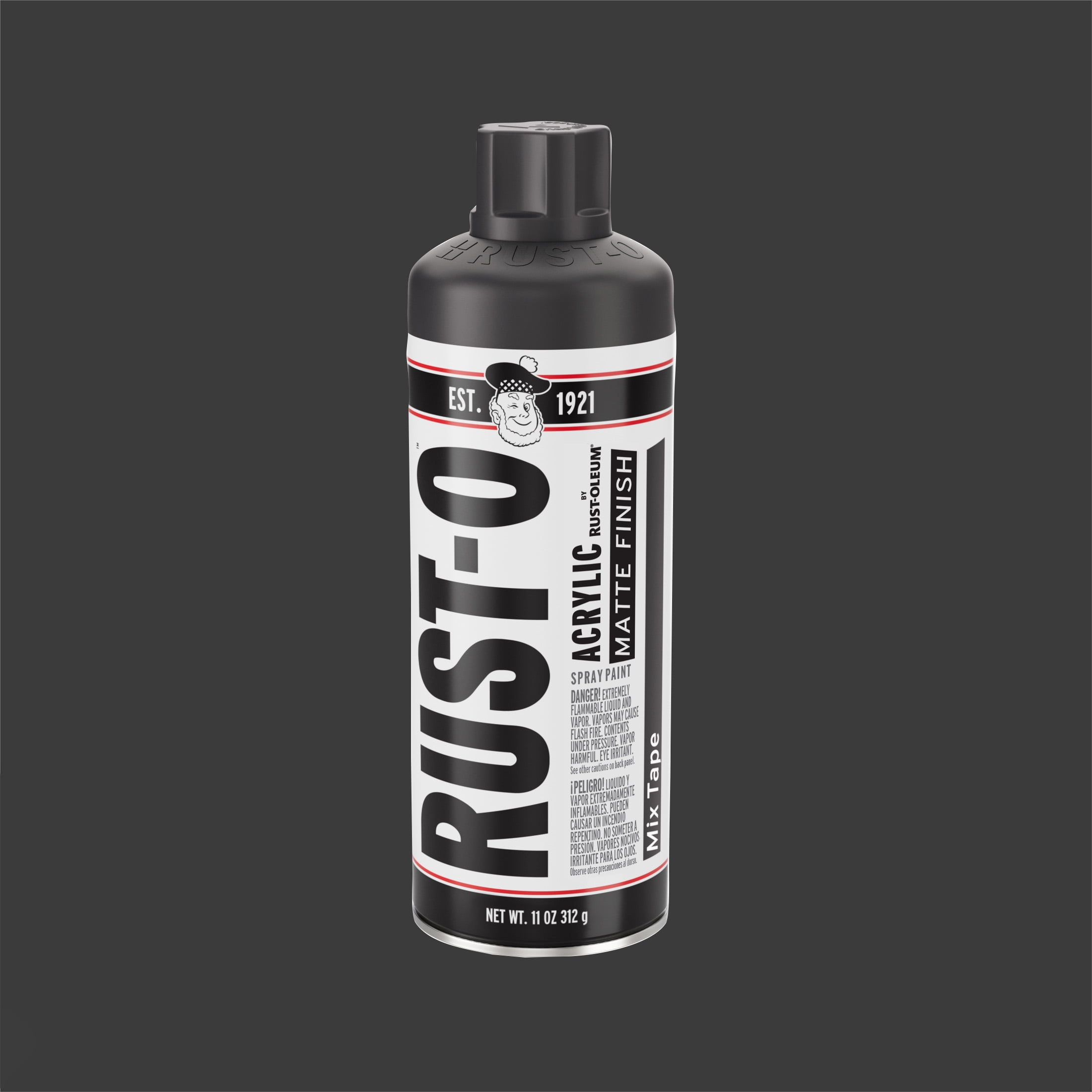 (2 pack) Mix Tape, Rust-Oleum Rust-O Acrylic Matte Spray Paint-392227, 11 oz