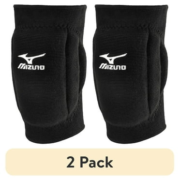 (2 pack) Mizuno Volleyball Elite Kneepads, Black (Pair)