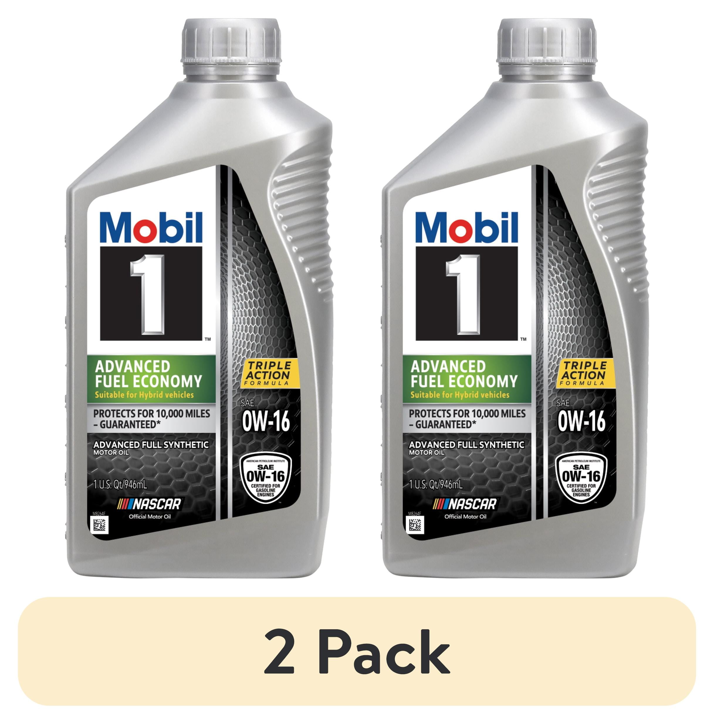 2 pack) Mobil 1 Advanced Fuel Economy Full Synthetic Motor Oil 0W