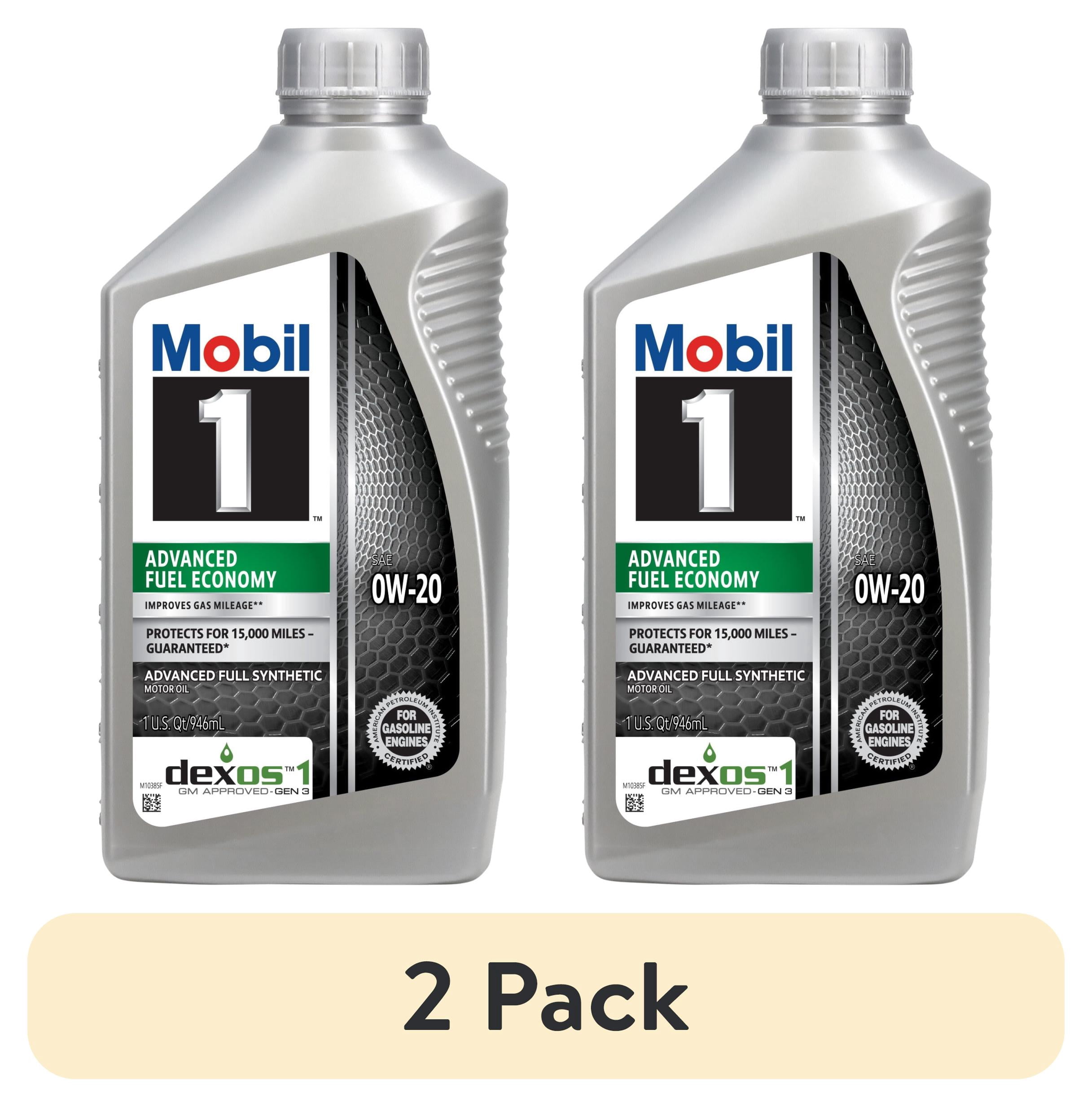 Mobil 1 Advanced Fuel Economy Full Synthetic Motor Oil, 0W-20, 1