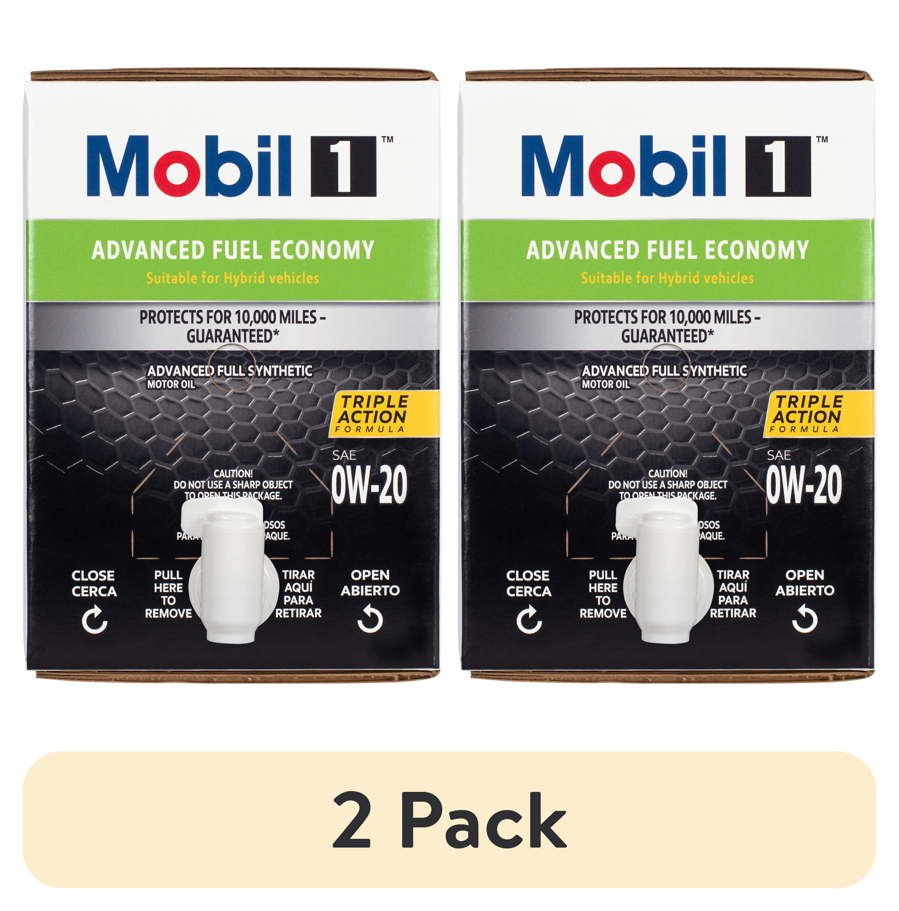 2 pack) Mobil 1 Advanced Fuel Economy Full Synthetic Motor Oil 0W