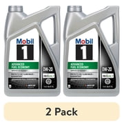 2 pack Mobil 1 Advanced Fuel Economy Full Synthetic Motor Oil 0W-20, 5 Quart
