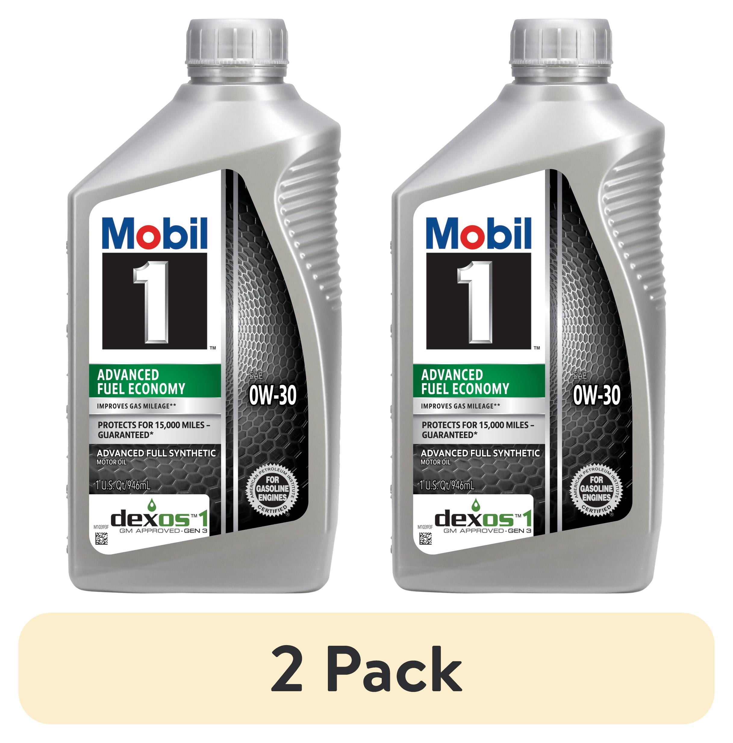 Mobil 1 Advanced Fuel Economy Full Synthetic Motor Oil 0W-30, 1