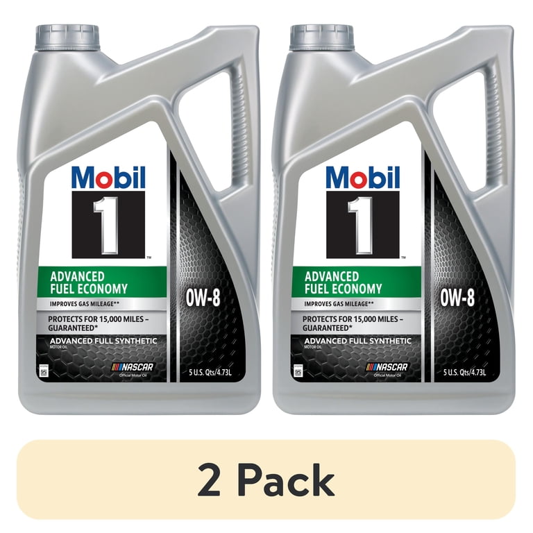 2 pack) Mobil 1 Advanced Fuel Economy Full Synthetic Motor Oil 0W