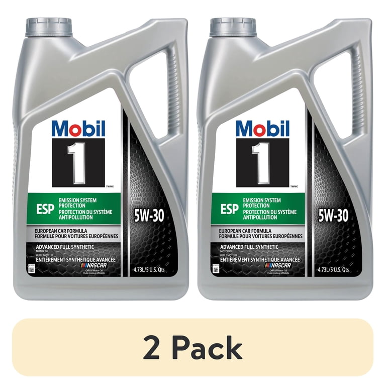 2 pack) Mobil 1 ESP Standard Full Synthetic Engine Oil 5W-30 5