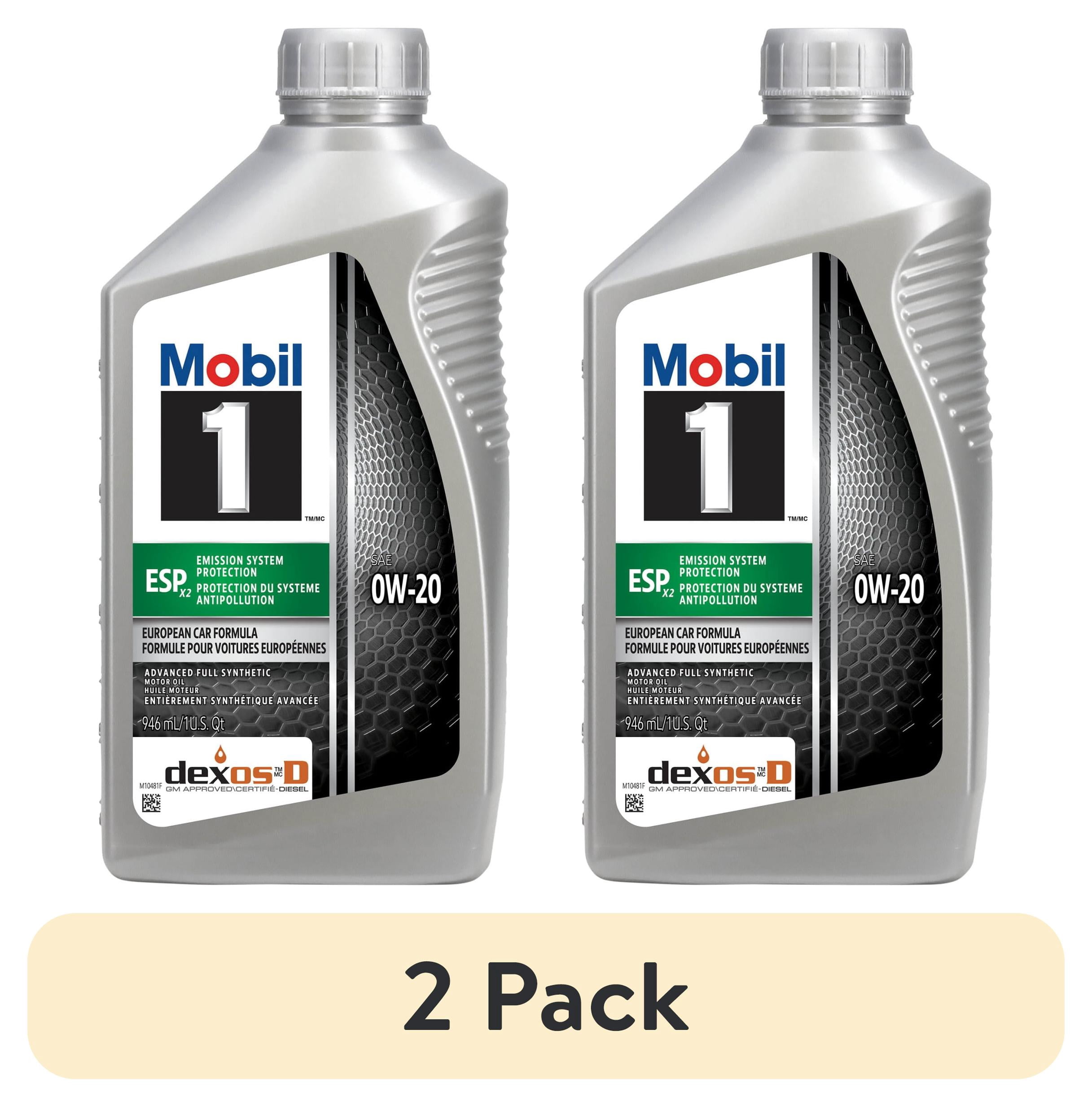 3 pack) Mobil 1 ESP X2 Full Synthetic Motor Oil 0W-20, 1 Quart