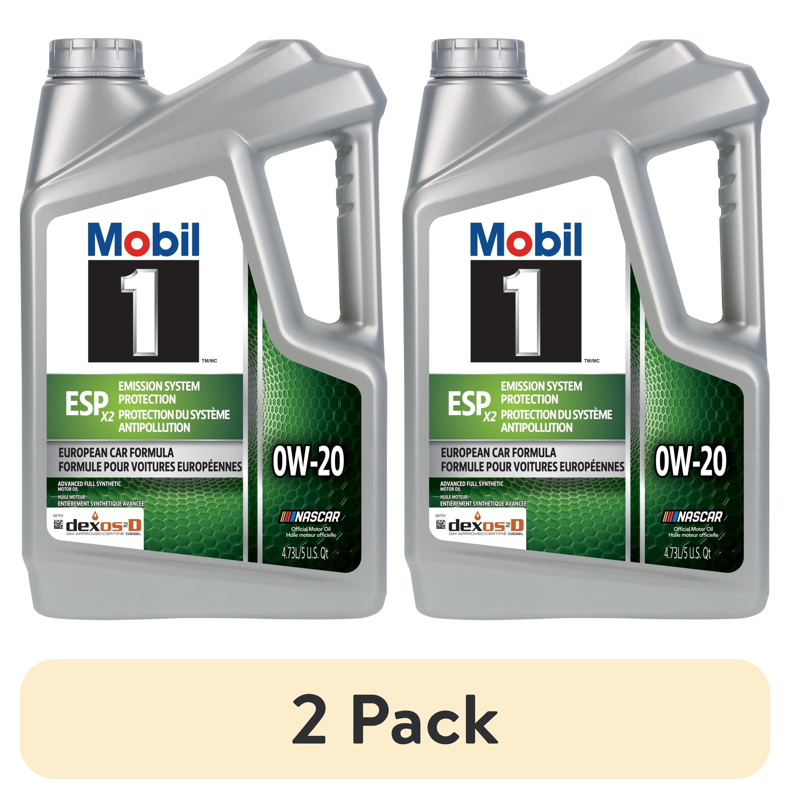 2 pack) Mobil 1 ESP X2 Full Synthetic Motor Oil 0W-20, 5 Quart