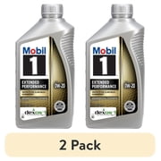 2 pack Mobil 1 Extended Performance Full Synthetic Motor Oil 0W-20, 1 Quart