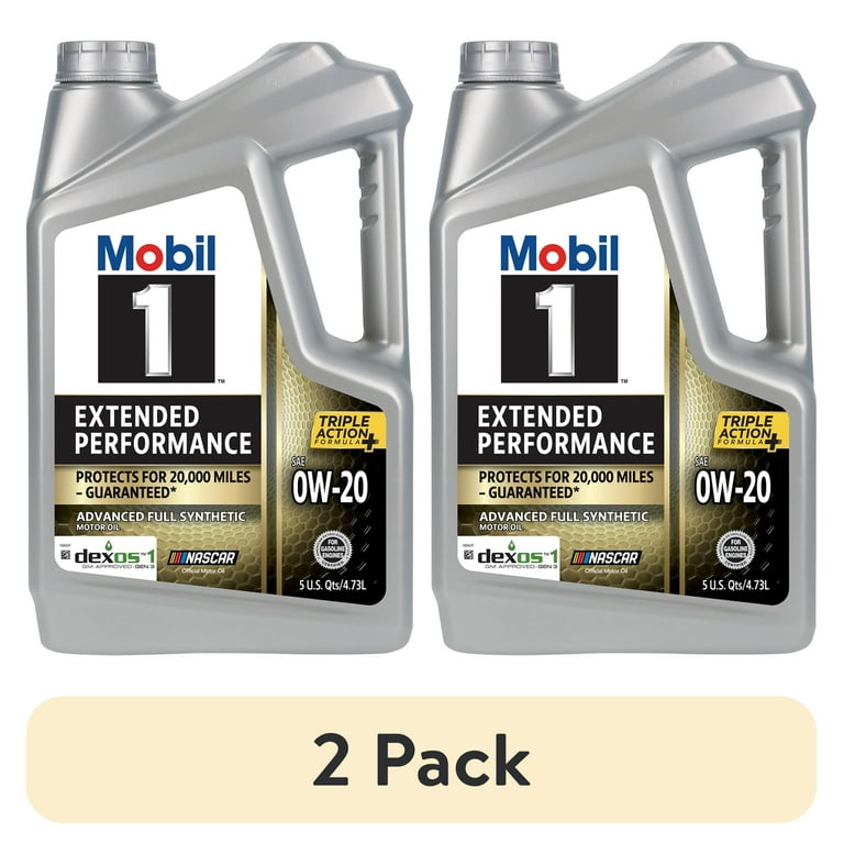 2 pack) Mobil 1 Extended Performance Full Synthetic Motor