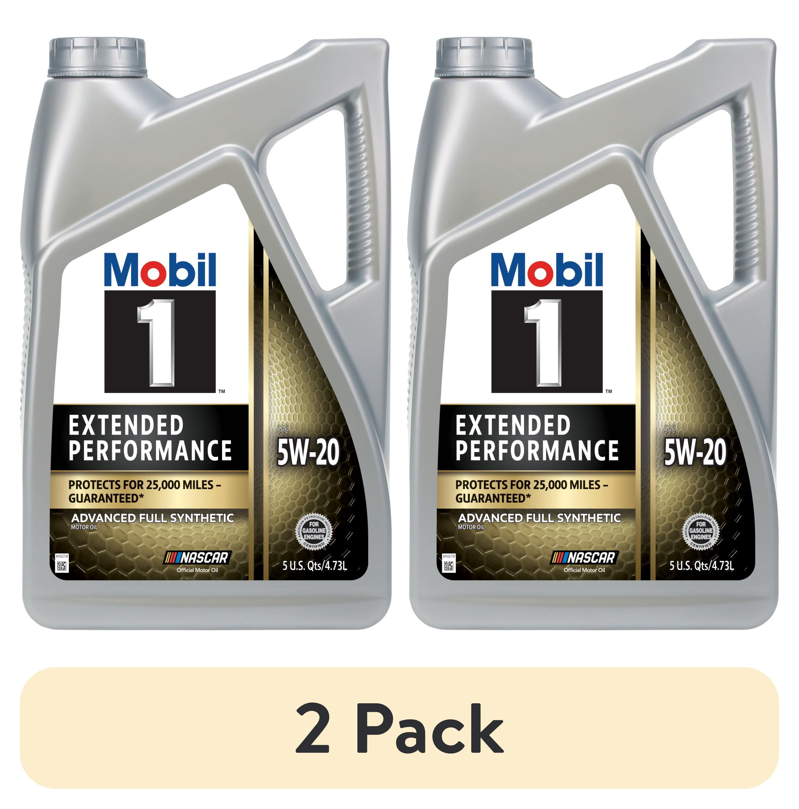(2 pack) Mobil 1 Extended Performance Full Synthetic Motor Oil 5W-20, 5 Quart