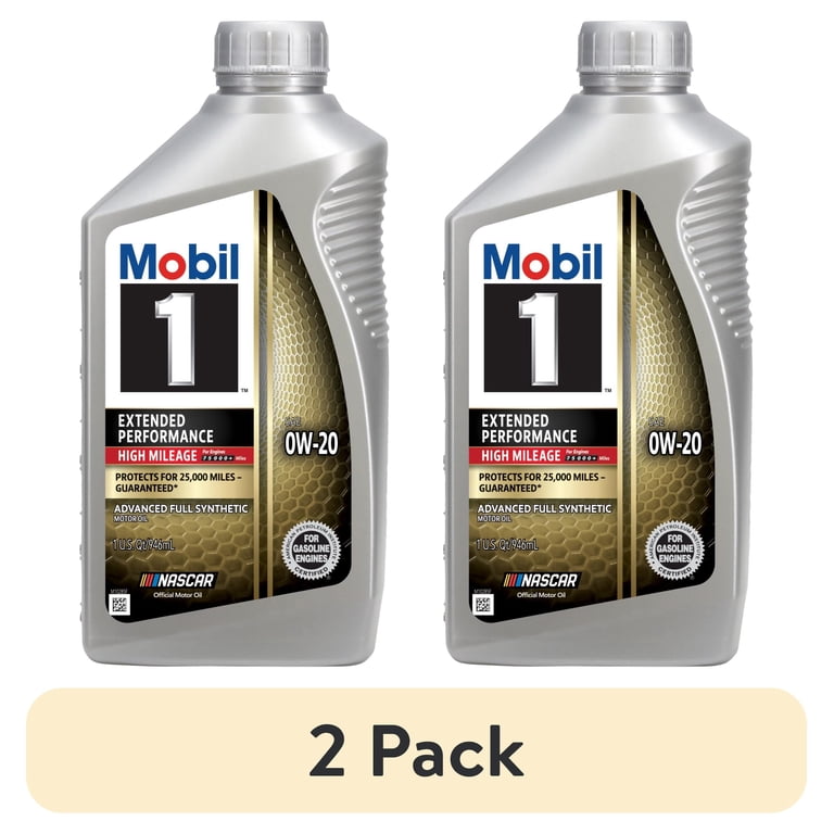 2 pack) Mobil 1 Extended Performance High Mileage Full Synthetic