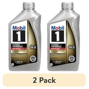2 pack Mobil 1 Extended Performance High Mileage Full Synthetic Motor Oil 0W-20, 1 Quart