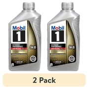 2 pack Mobil 1 Extended Performance High Mileage Full Synthetic Motor Oil 5W-20, 1 Quart