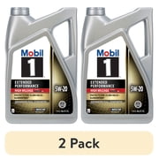 2 pack Mobil 1 Extended Performance High Mileage Full Synthetic Motor Oil 5W-20, 5 Quart