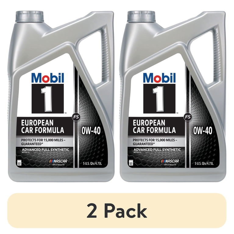 2 pack) Mobil 1 FS European Car Formula Full Synthetic Motor Oil