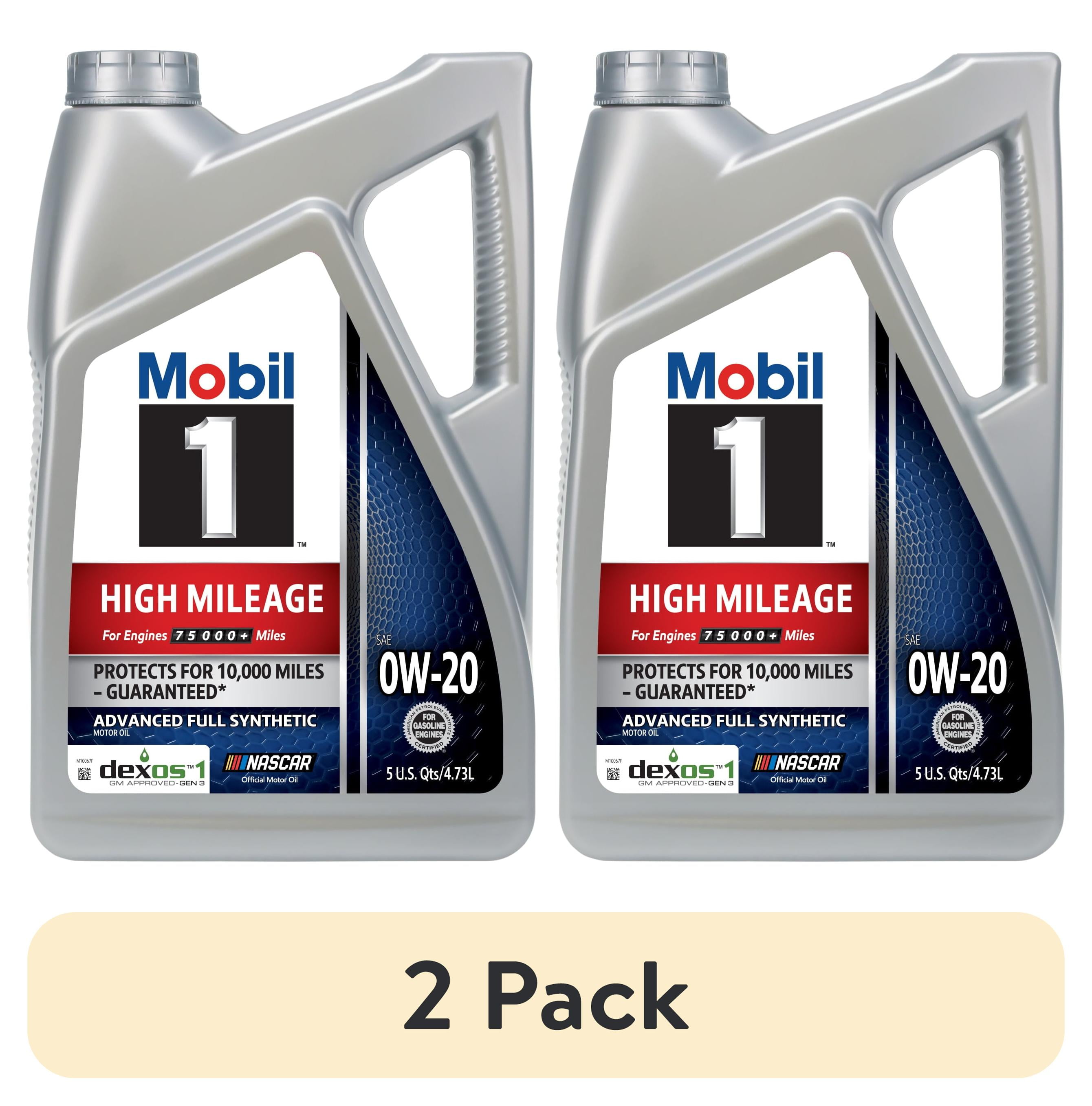 エンジンオイルMobil Super High Mileage0W-20 20L Mobil 1 High Mileage Full Synthetic Motor Oil 0W-20 5 Quart for
