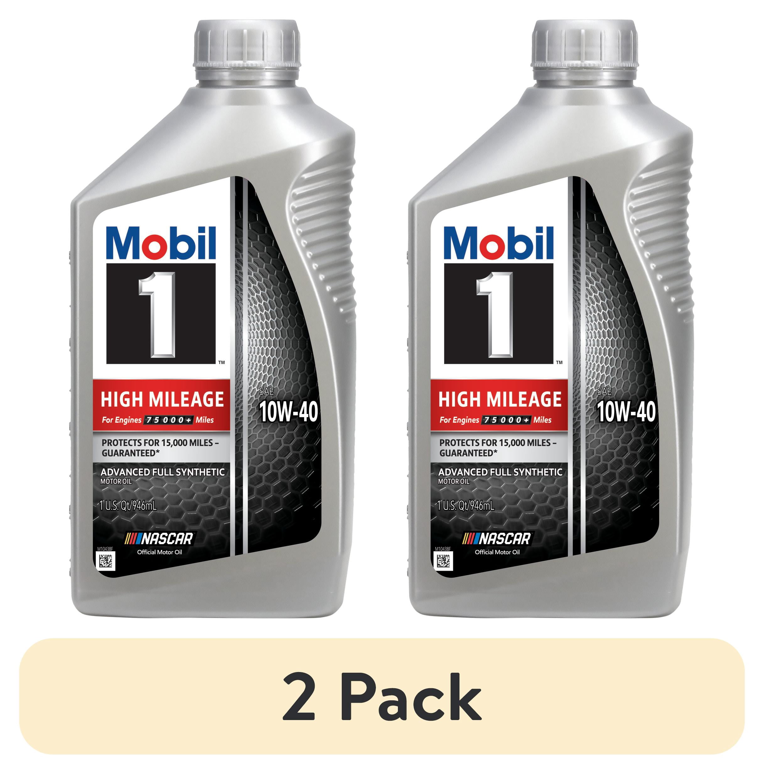Mobil 1 High Mileage 10W-40 10Qt分 Mobil 1 High Mileage Full Synthetic Motor Oil 10W-40, 1 Quart