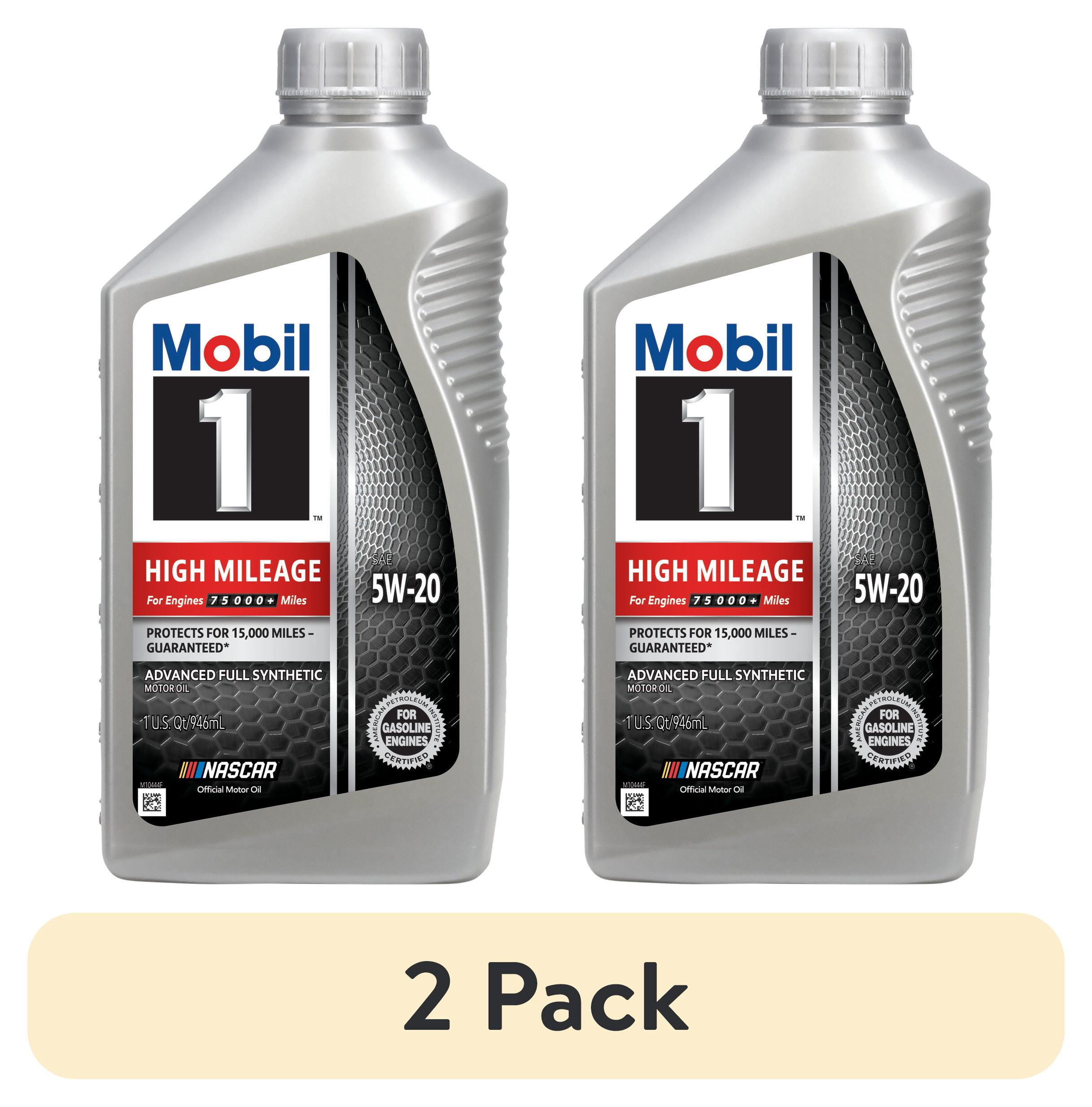 Mobil 1 High Mileage Full Synthetic Motor Oil 5W-20, 1 Quart