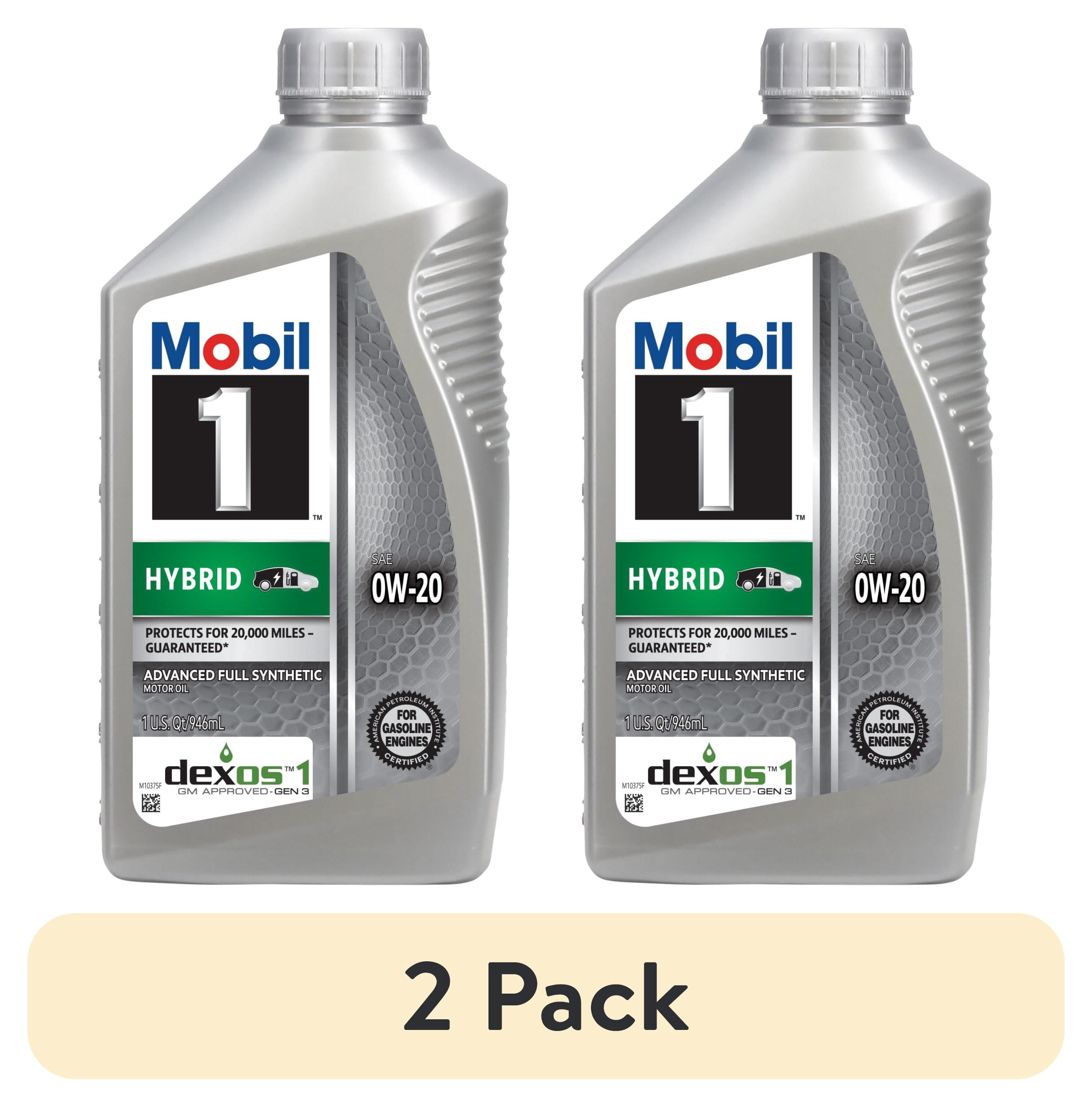 2 pack) Mobil 1 Hybrid 0W-20 Advanced Full Synthetic Motor Oil, 1