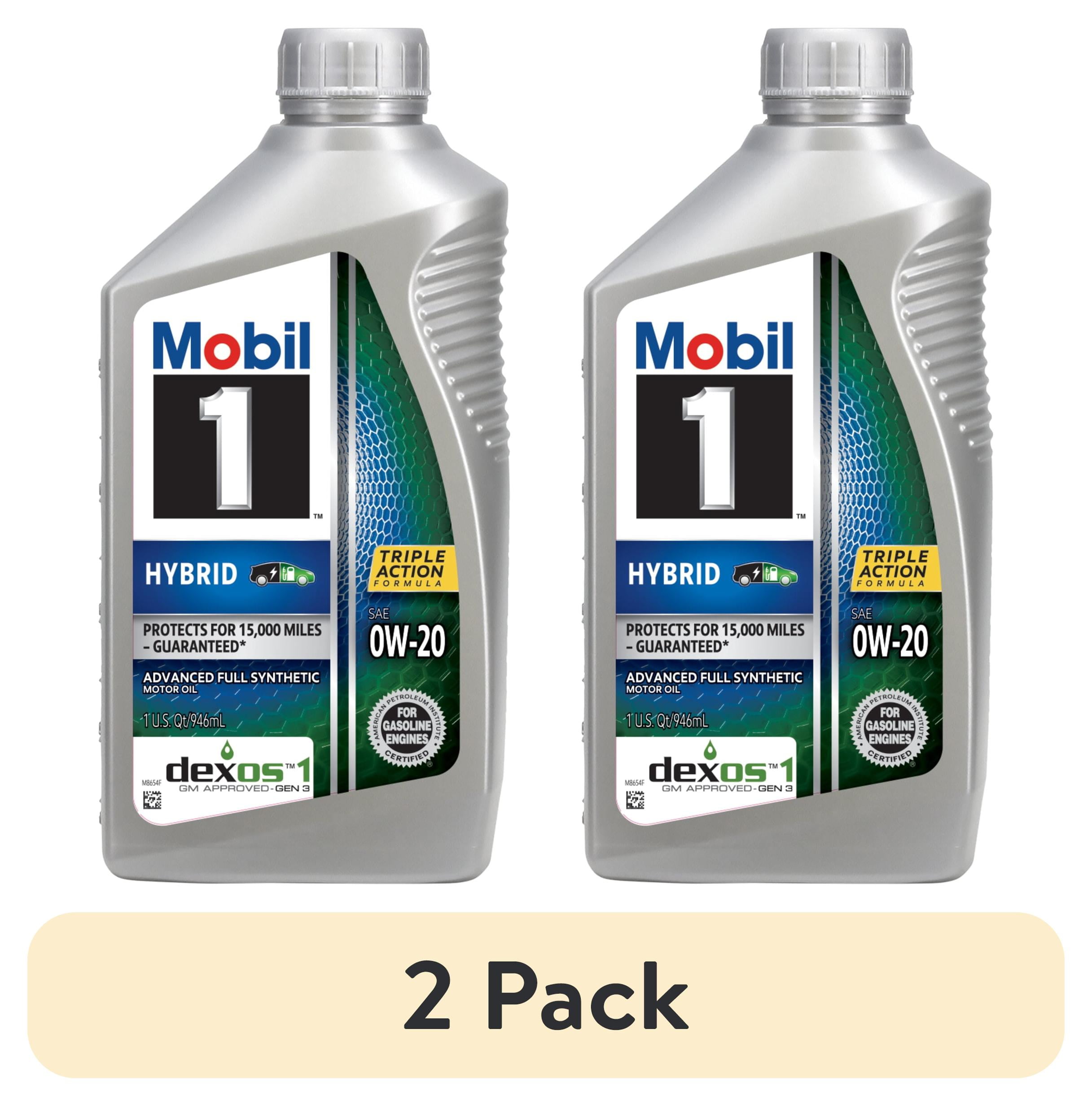 2 pack) Mobil 1 Hybrid 0W-20 Advanced Full Synthetic Motor