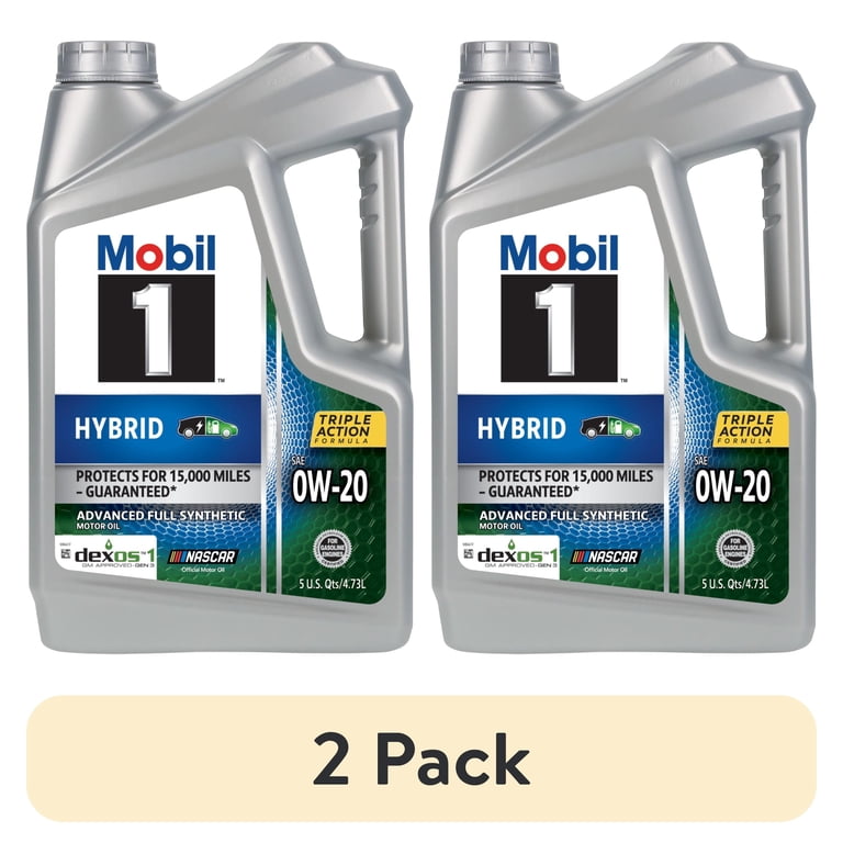 2 pack) Mobil 1 Hybrid 0W-20, 5 Quart - Walmart.com