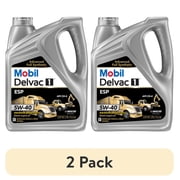 (2 pack) Mobil Delvac 1 ESP Heavy Duty Full Synthetic Diesel Engine Oil 5W-40, 1 Gal.