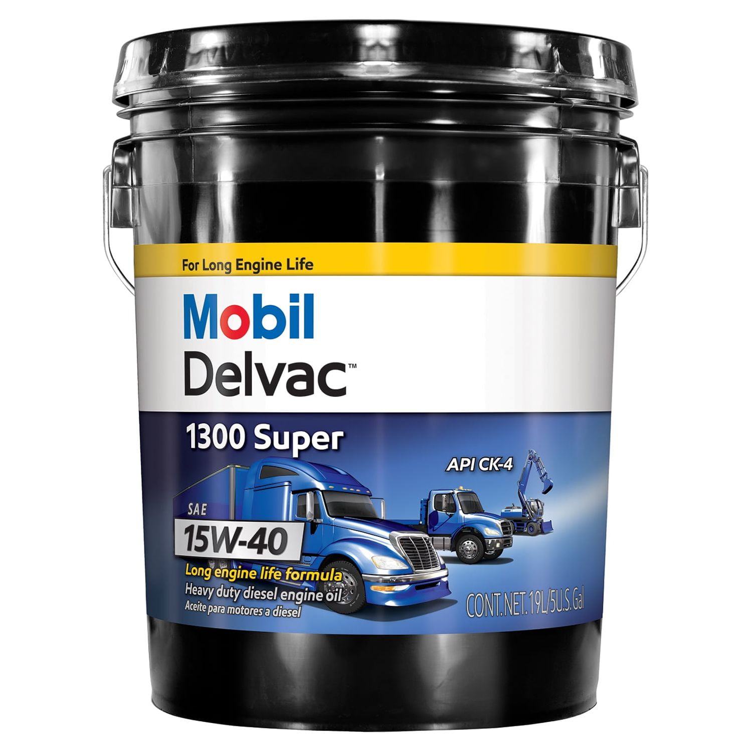 2 pack) Mobil Delvac 1300 Super Heavy Duty Synthetic Blend Diesel