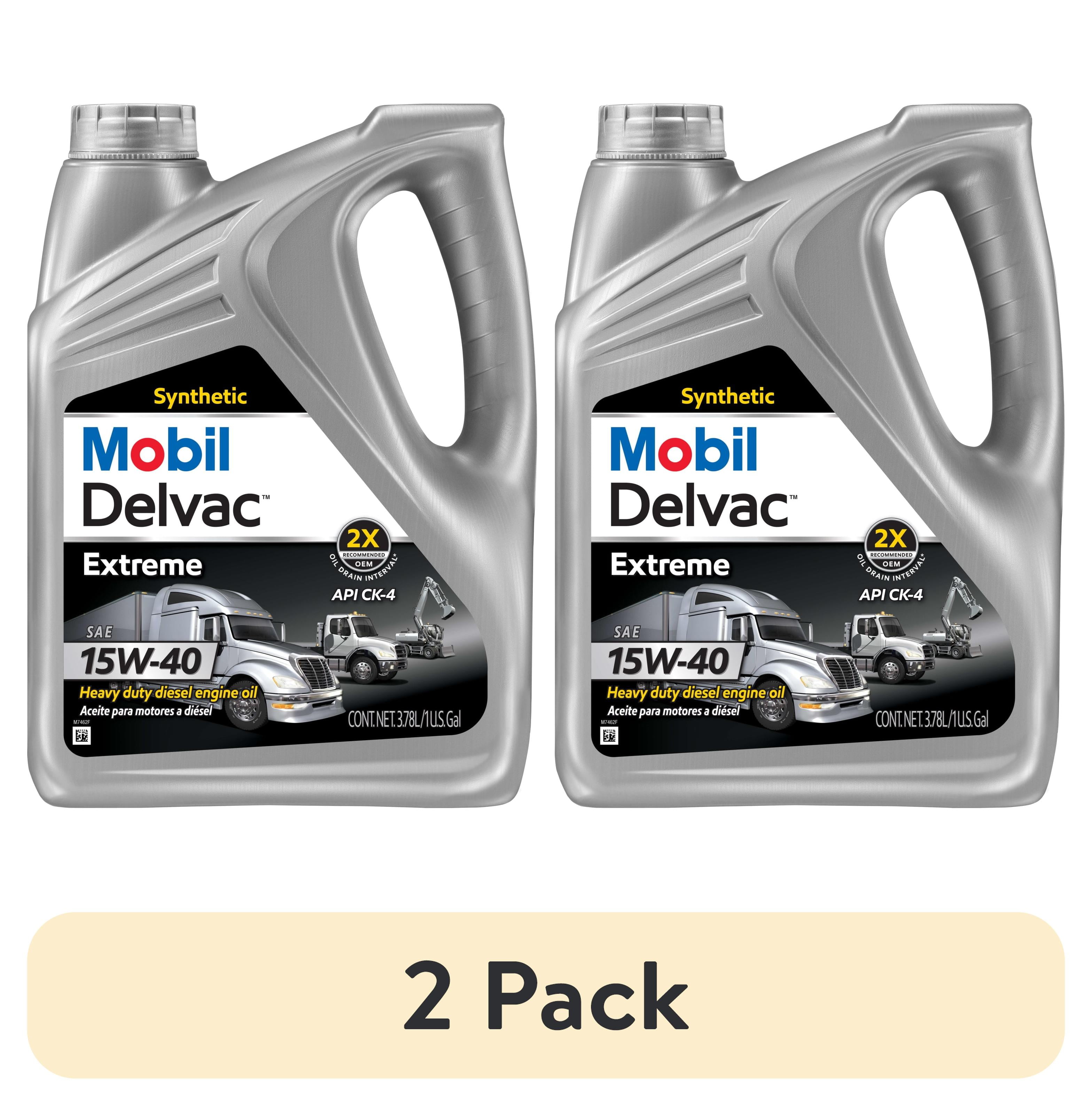 2 pack) Mobil Delvac Extreme Heavy Duty Full Synthetic Diesel
