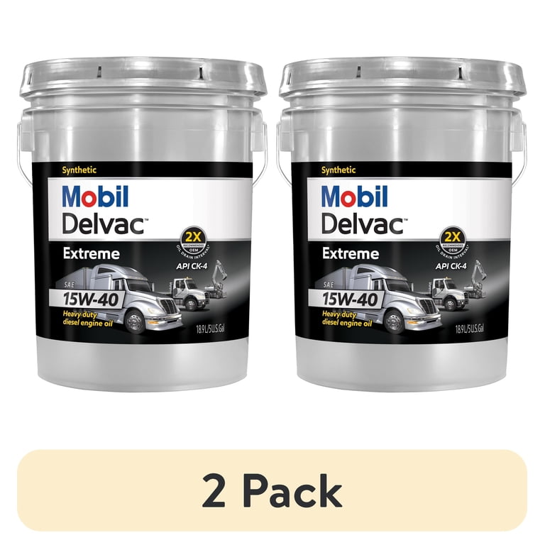 2 pack) Mobil Delvac Extreme Heavy Duty Full Synthetic Diesel
