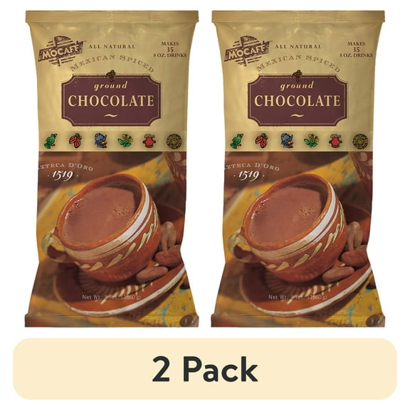 (2 pack) Mocafe Azteca D'oro 1519 Mexican Spiced Ground Chocolate, 3-Pound Bag