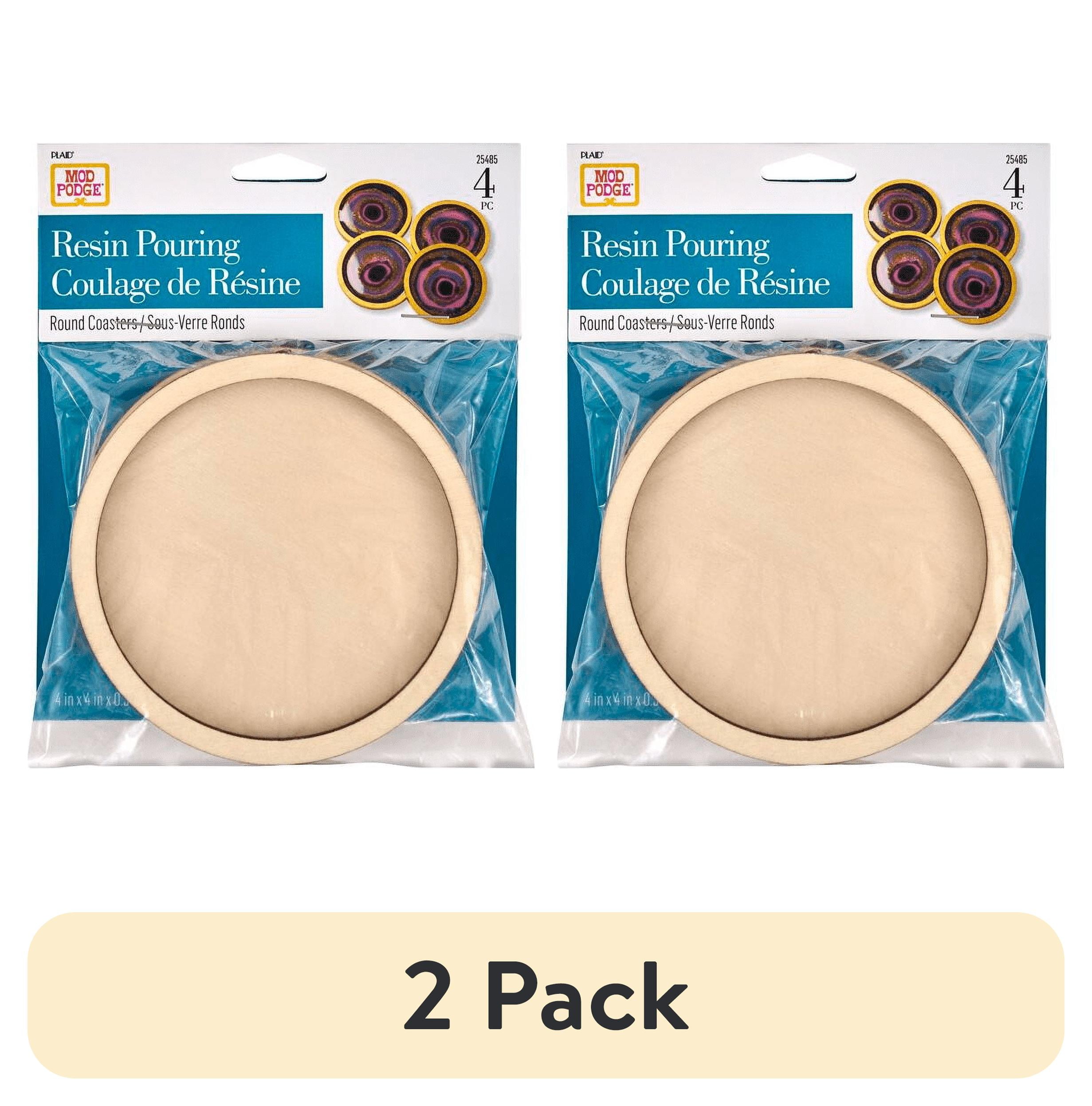 (2 pack) Mod Podge Resin Pouring Coasters, 4 PC