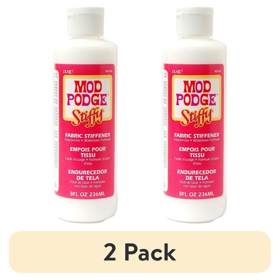 (2 pack) Mod Podge Stiffy Fabric Stiffener, 8 fl oz