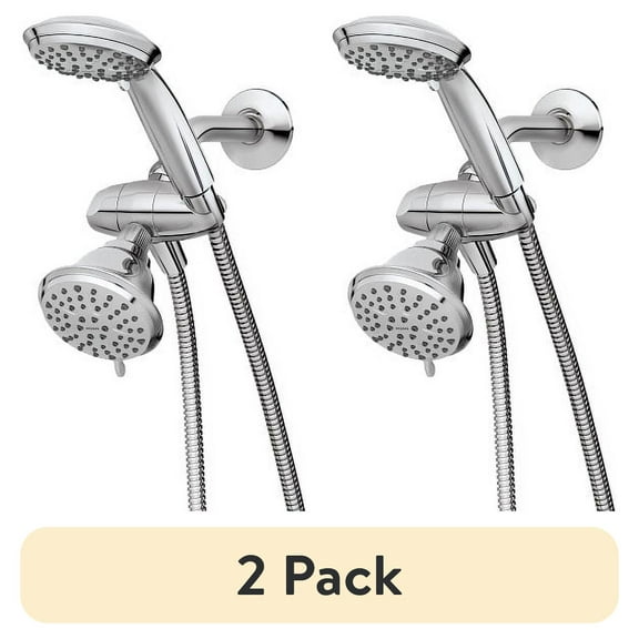 (2 pack) Moen Attune Chrome Bathroom Showerhead and Hand Shower Combo, 218C0