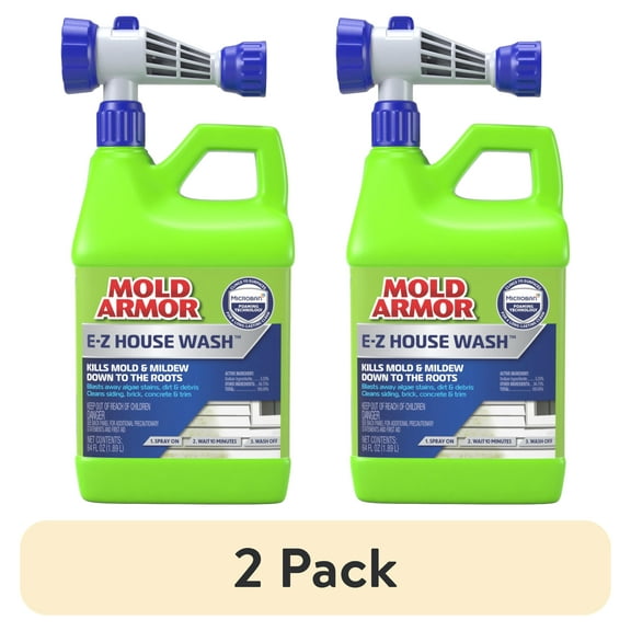(2 pack) Mold Armor E-Z House Wash, 64 oz., Brick, Concrete, Trim & Siding Cleaner