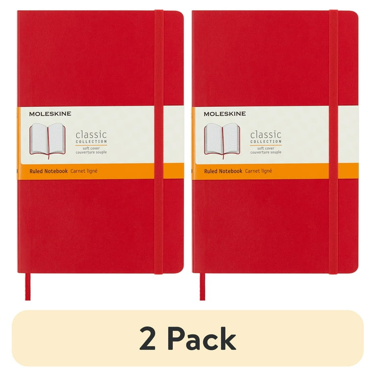 2 pack) Moleskine Classic Notebook, Soft Cover, Ruled, Large 5