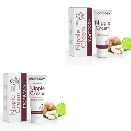(2 pack) Momcozy 100% Natural Nipple Cream 1.41oz, Vegan Lanolin-Free Nipple Butter for Breastfeeding, Used with S12 Pro M5 Breast Pumps, Breastfeeding Essentials