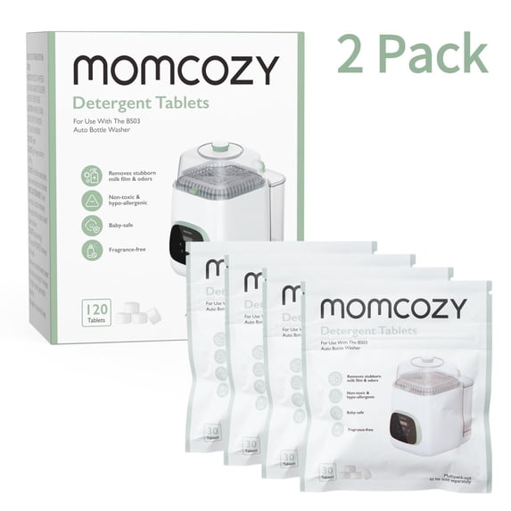 (2 pack) Momcozy Official Washing Block for Momcozy Bottle Washer, 120 Tablets