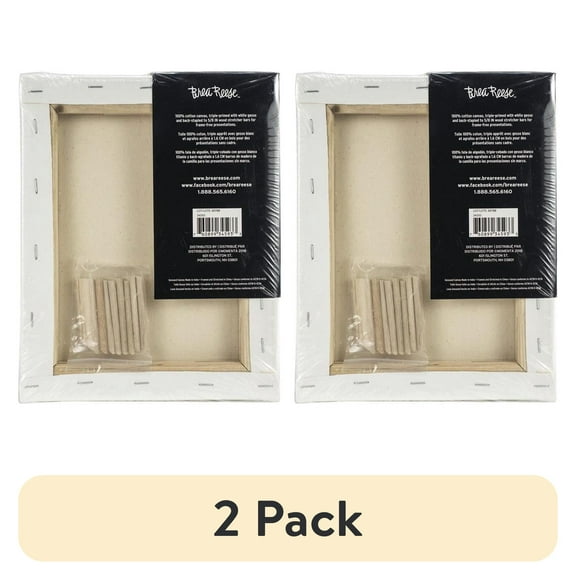 (2 pack) Momenta BR34593 8 x 10 in. Brea Reese Canvas, White - Pack of 2
