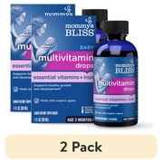 2 pack Mommys Bliss Baby Multivitamin and Iron Dietary Supplement, Grape Flavor, 30 ml