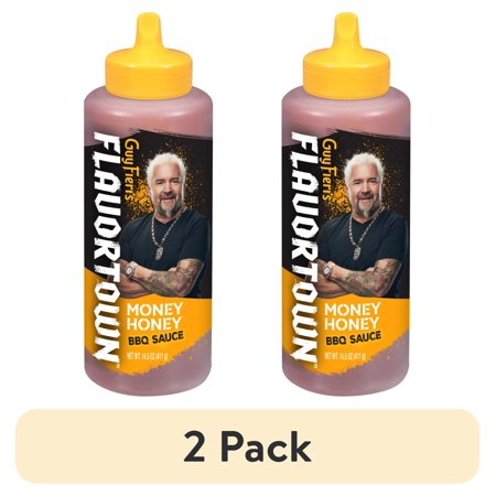 (2 pack) Flavortown Money Honey BBQ Sauce 14.5 oz