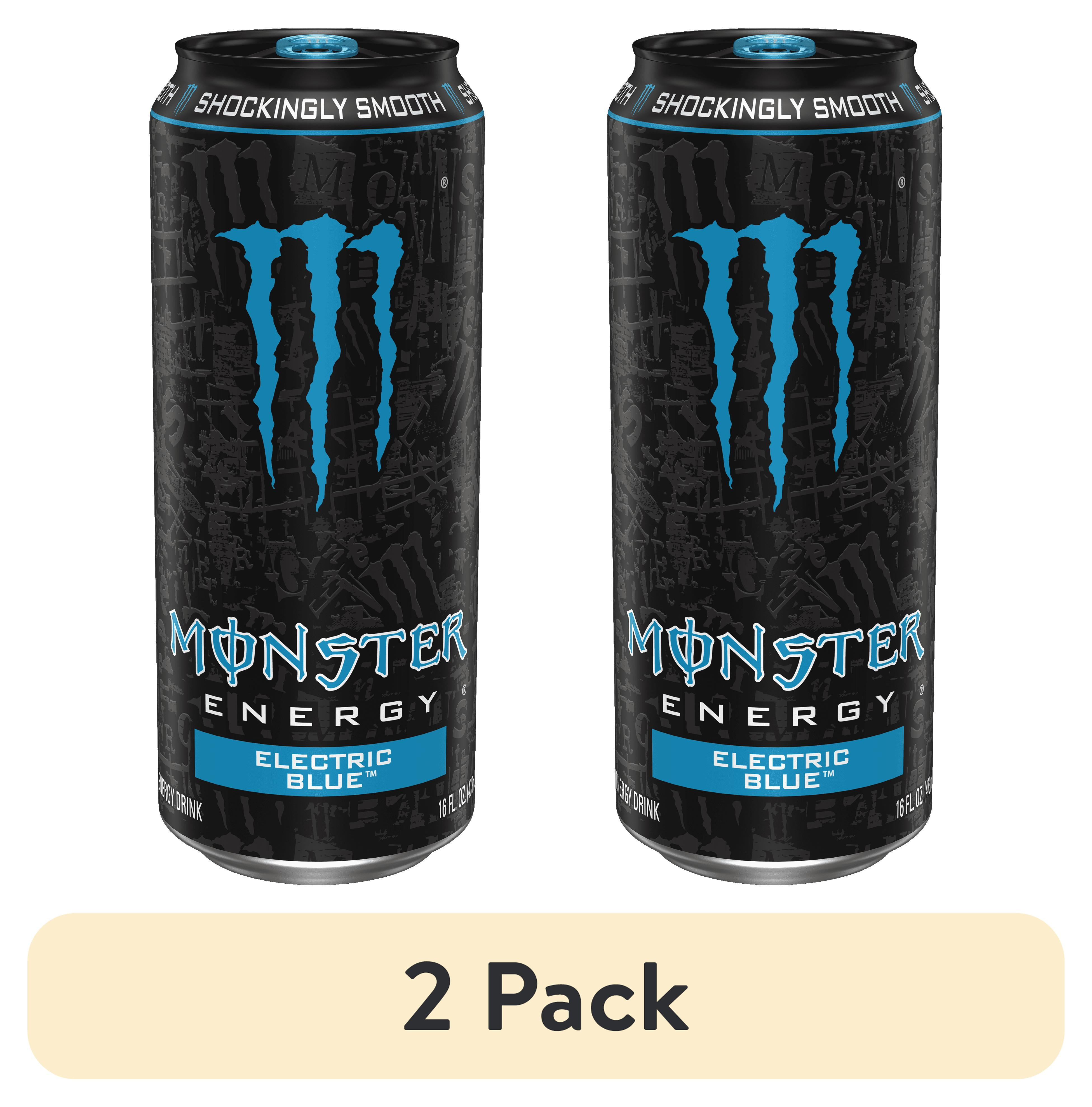 (2 pack) Monster Energy, Electric Blue, Energy Drink, 16 fl oz, Can