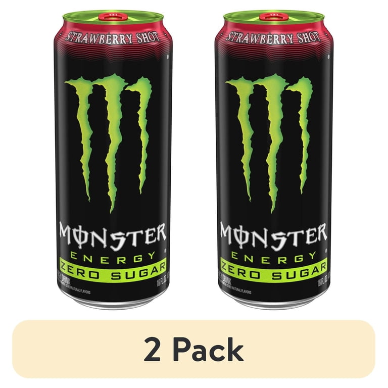 THE MONSTERS Energy 2体セット 2 pack) Monster Energy, Strawberry Shot, Zero Sugar, Energy Drink