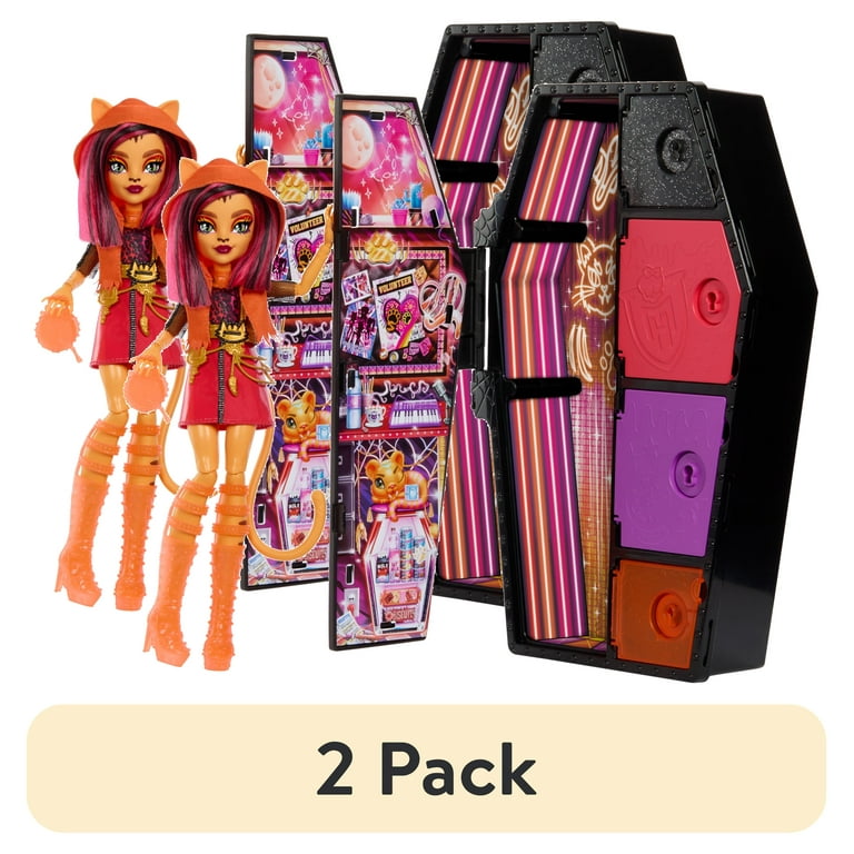 2 pack) Monster High Skulltimate Secrets: Neon Frights
