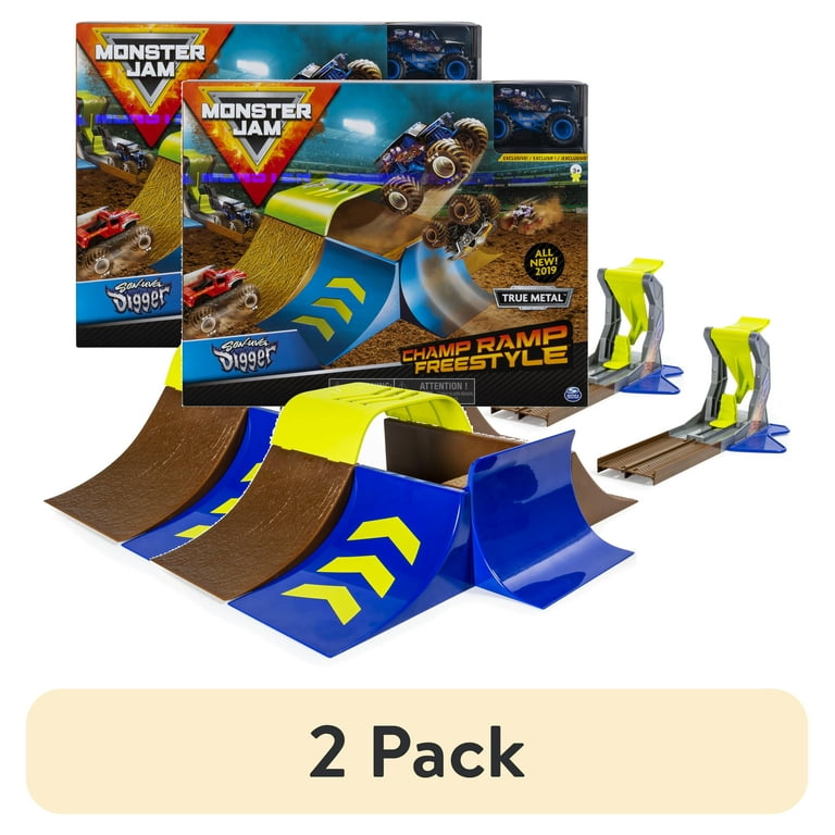 2 pack) Monster Jam, Official Champ Ramp Freestyle Playset