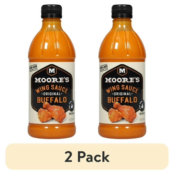 (2 pack) Moore's Original Buffalo Wing Sauce, 16 fl oz